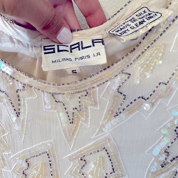 Vintage Scala Milano 100% silk and bead dress - Picture 2 of 2